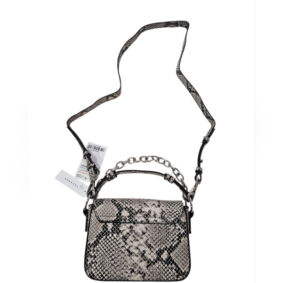 Topshop Catlin Snake Print Mini Crossbody Bag with Chain Strap - Picture 3 of 9